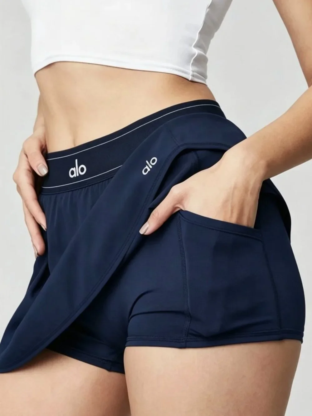 🍀Alo Yoga Match Point Tennis Skirt in Navy Blue 🏌️‍♀️ Brand New
